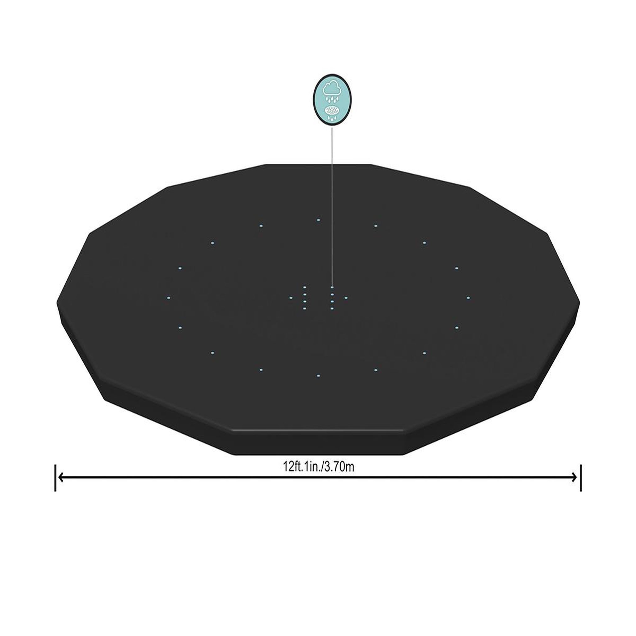 Voir la diapositive 2 : BESTWAY Bâche de protection 4 saisons pour piscine tubulaire ronde Ø 3,60 m ou Ø 3,66 m - Bestway