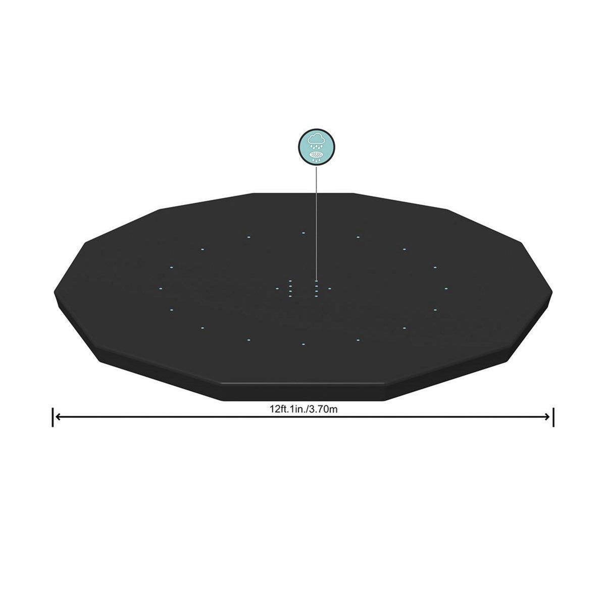 BESTWAY Bâche de protection 4 saisons pour piscine tubulaire ronde Ø 3,60 m ou Ø 3,66 m - Bestway