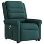Voir la diapositive 4 : VIDAXL Fauteuil inclinable de massage Vert fonce Tissu
