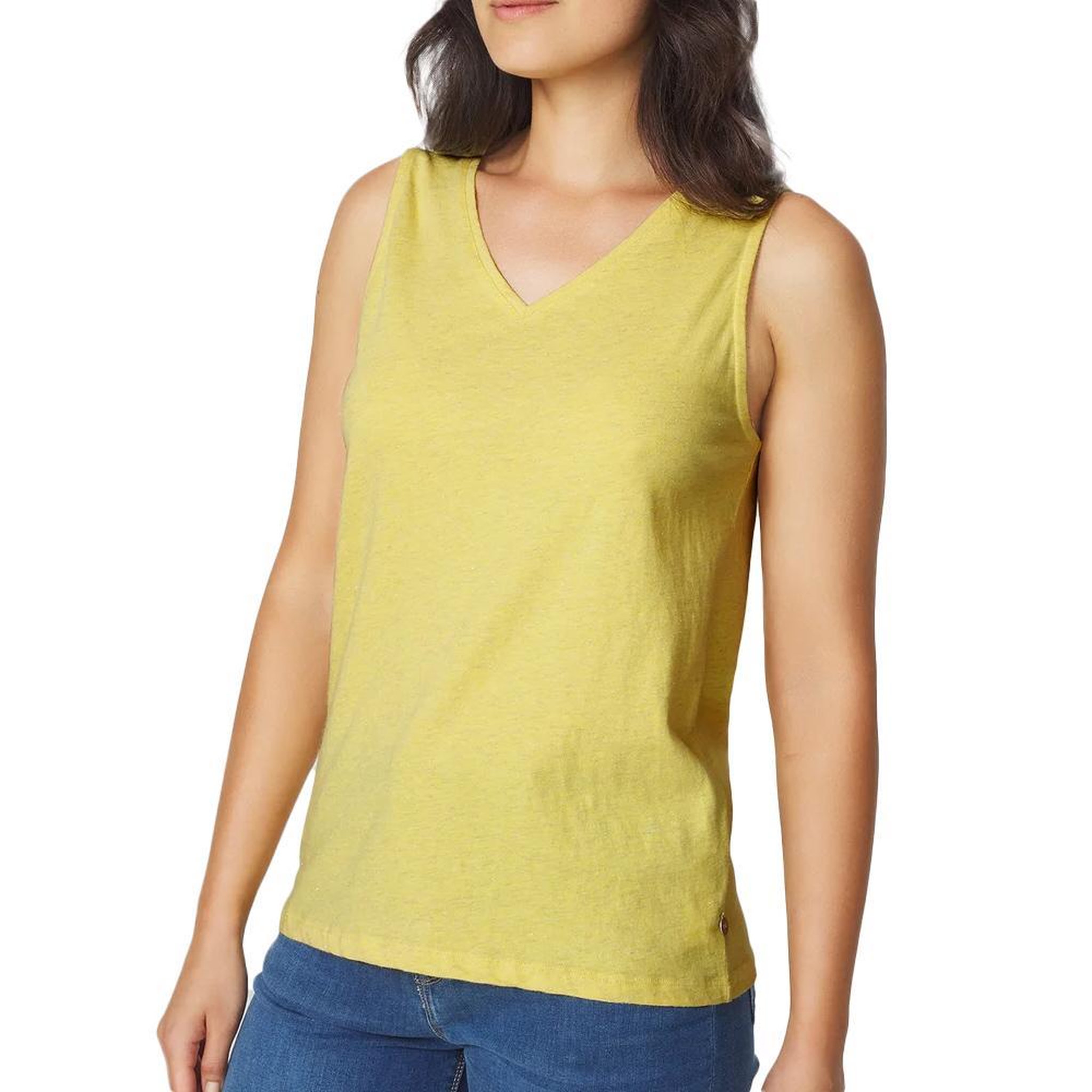 TBS Débardeur Jaune Femme TBS ADINADEBP. Coloris disponibles : Jaune