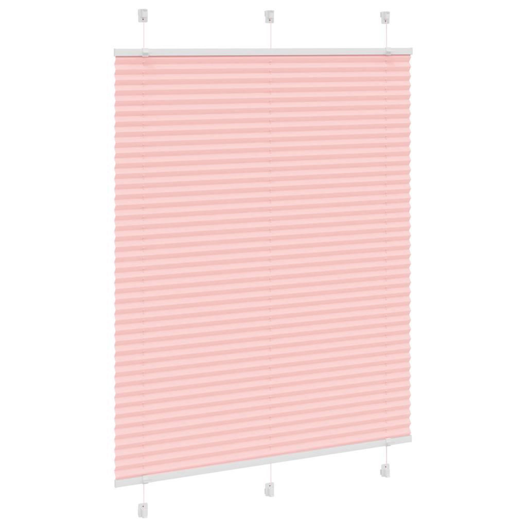 Voir la diapositive 3 : VIDAXL Store plisse rose 110x150 cm largeur du tissu 109,4cm polyester