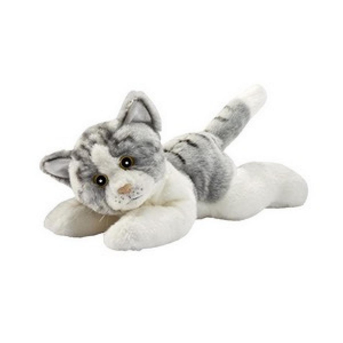 Anima Peluche Chat Gris et Blanc 30cm - Anima, Douceur et Réalisme