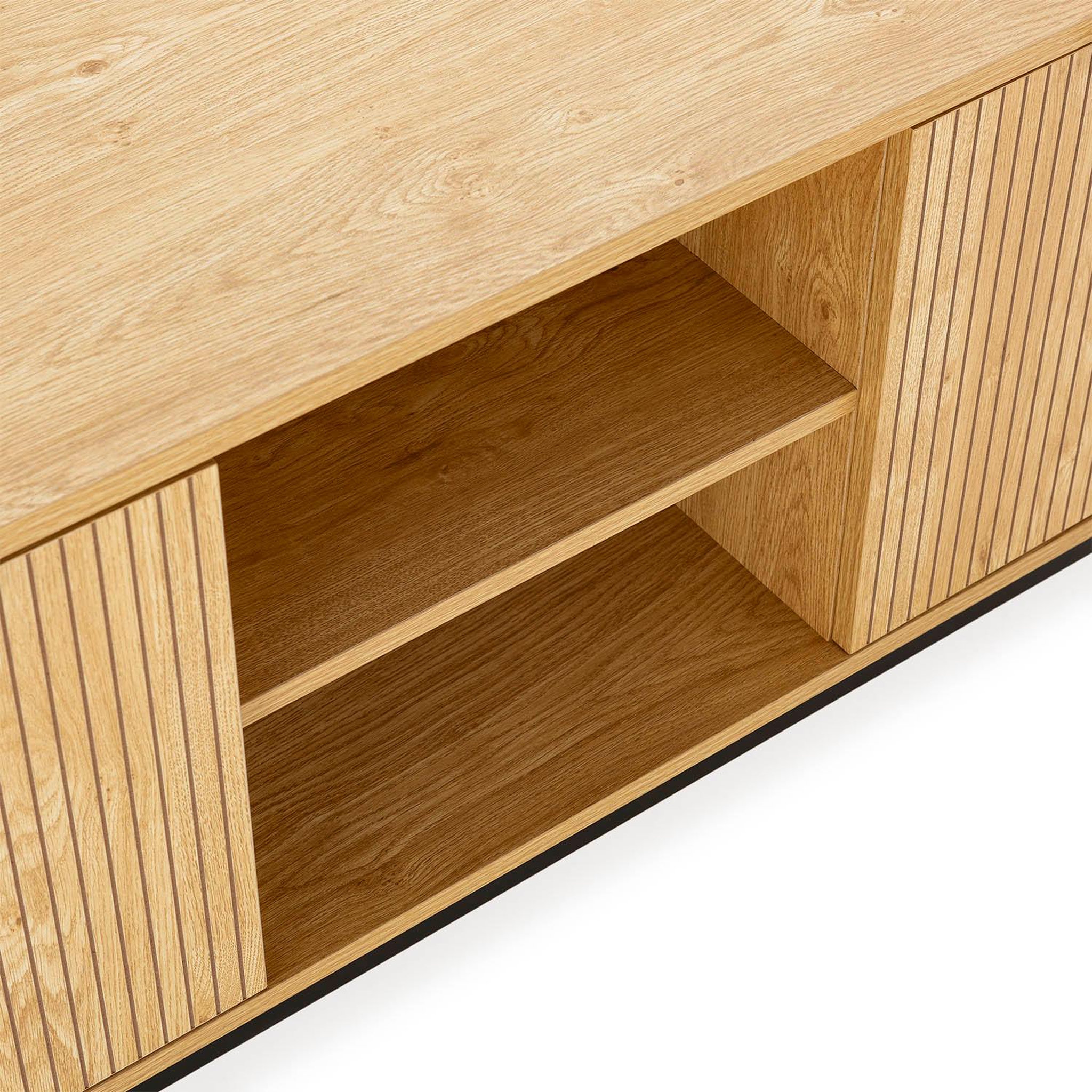 Voir la diapositive 5 : VS VENTA-STOCK Meuble TV Monica 3 portes couleur Bois