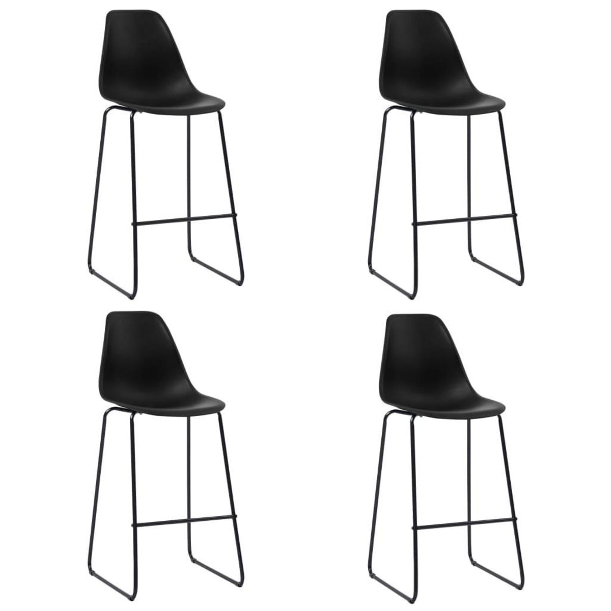 VIDAXL Ensemble de bar 5 pcs Plastique Noir