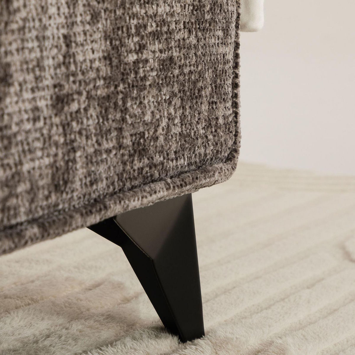 IDIMEX Lit simple LEVERDA 90 x 190 cm, revêtement en tissu