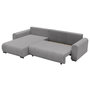 Voir la diapositive 3 : BEST MOBILIER Rosalie - canapé d'angle réversible 4 places convertible avec coffre en velours côtelé