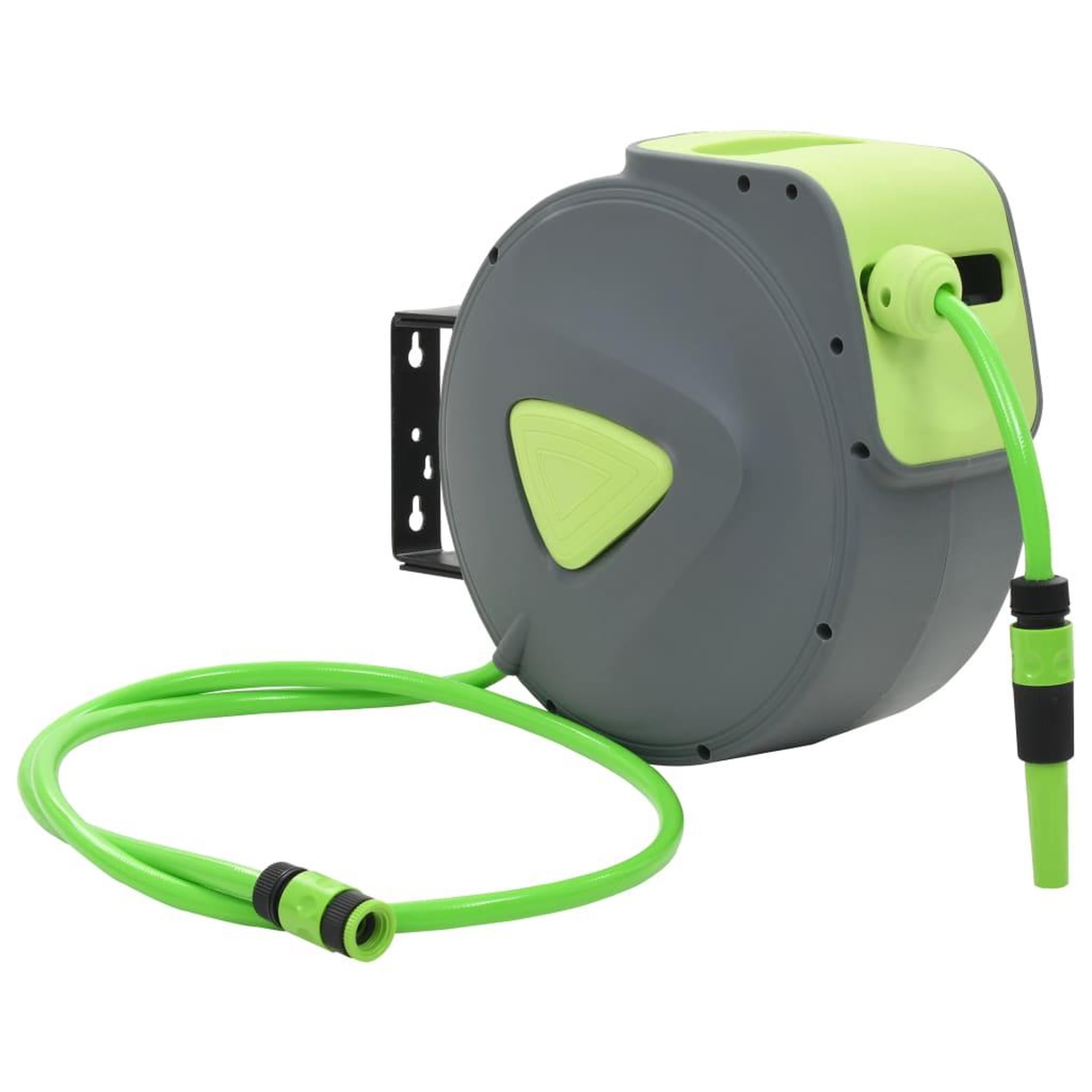 Voir la diapositive 1 : VIDAXL Enrouleur mural automatique pour tuyau retractable 20+2 m