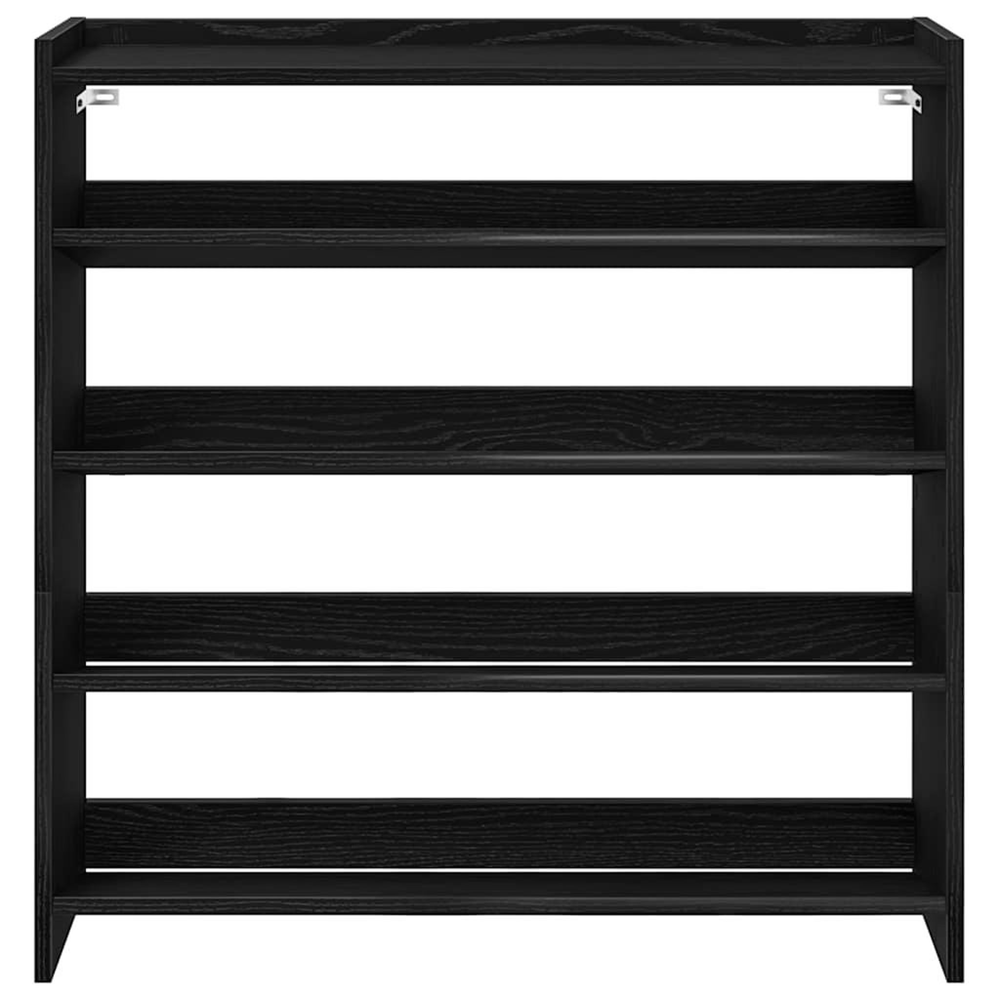 Voir la diapositive 4 : VIDAXL Etagere a chaussures noir 80x25x81 cm bois d'ingenierie