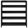 Voir la diapositive 4 : VIDAXL Etagere a chaussures noir 80x25x81 cm bois d'ingenierie