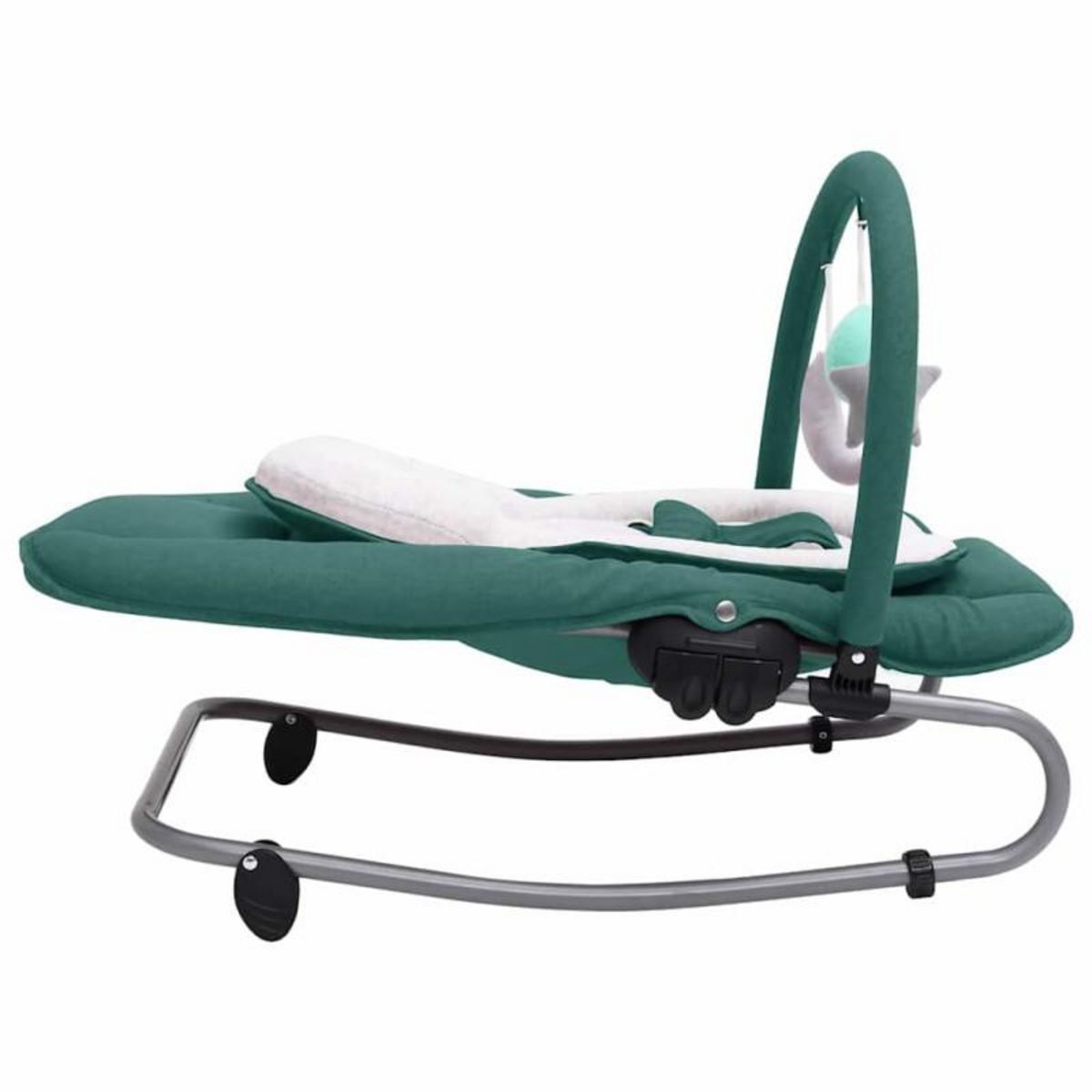 VIDAXL Transat pour bébé Vert Acier