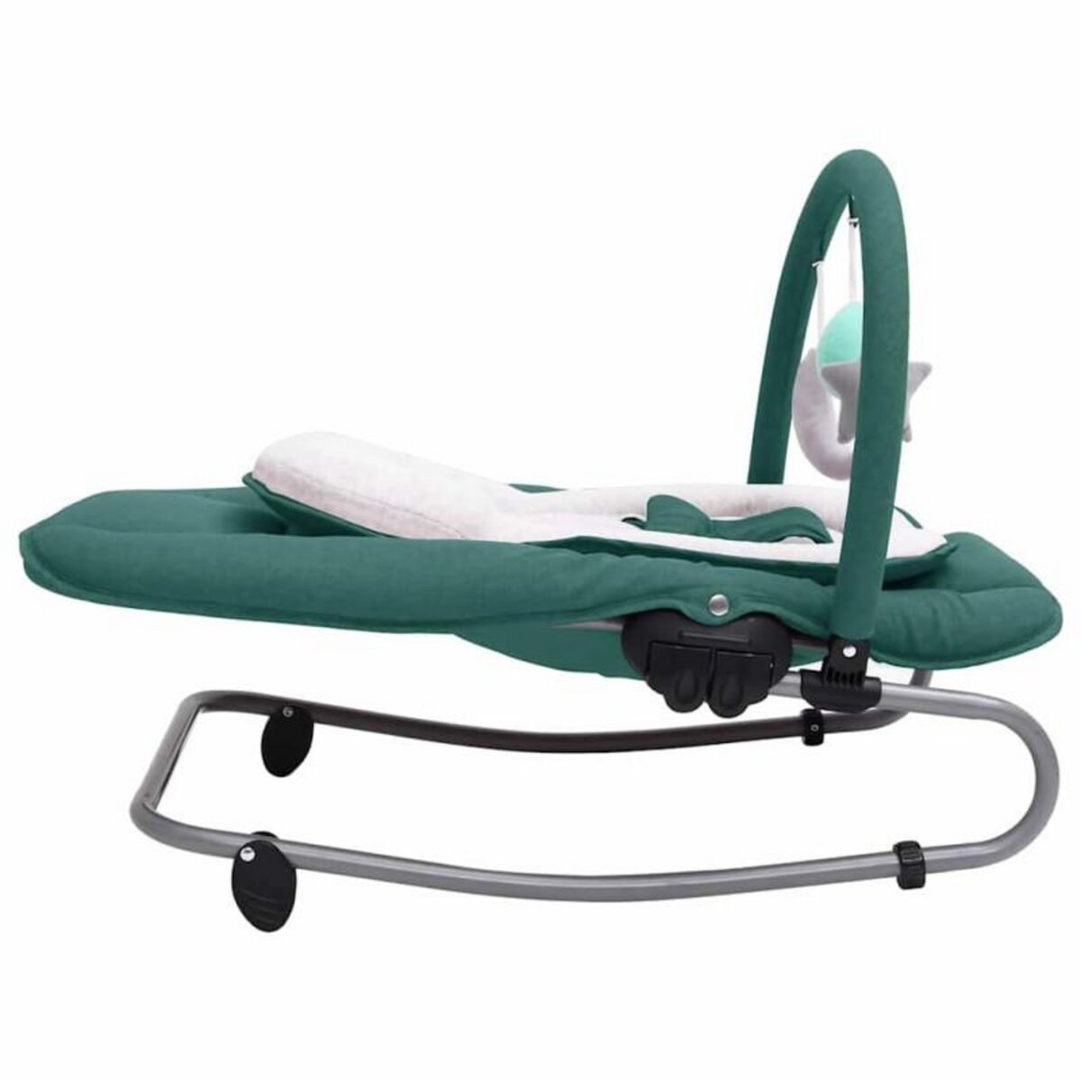 VIDAXL Transat pour bébé Vert Acier