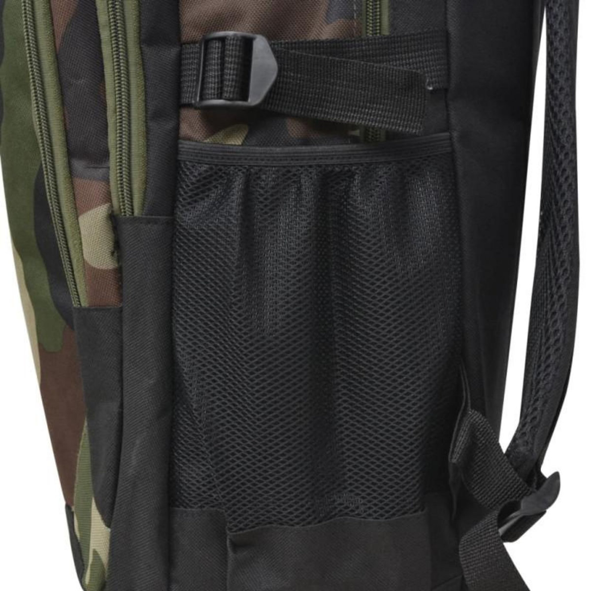 VIDAXL Sac à dos d école 40 L noir et camouflage