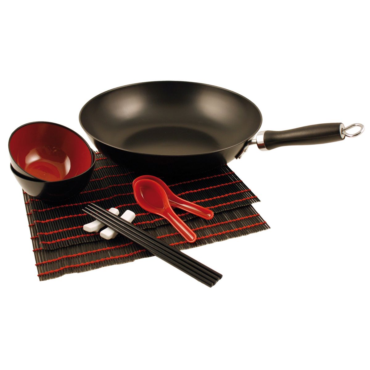 BAUMALU Wok Set 8 pièces Carbon Steel