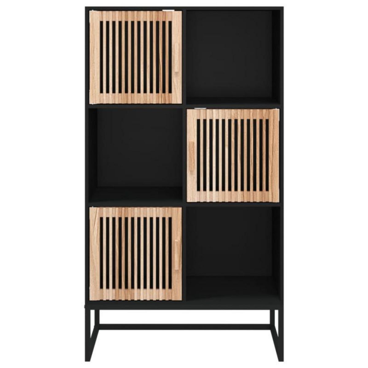VIDAXL Buffet haut noir 70x35x125 cm bois d ingénierie