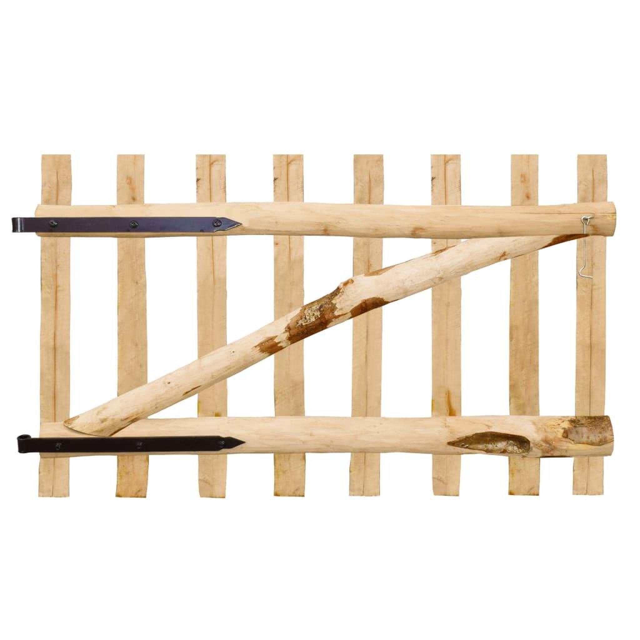 Voir la diapositive 2 : VIDAXL Portillon simple de cloture Bois de noisetier 100x60 cm