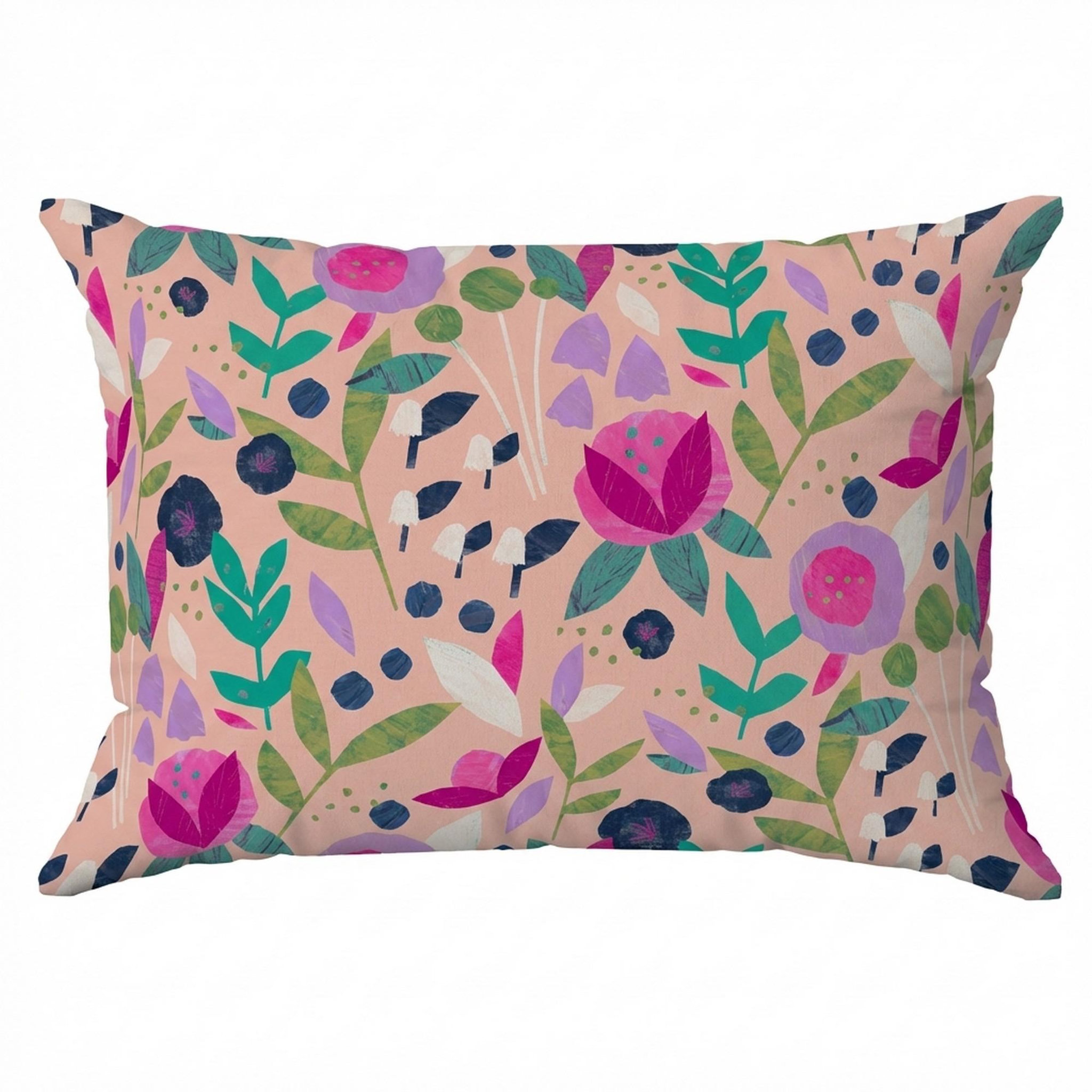 Voir la diapositive 2 : HOUSSE DE REVE Parure de lit en percale de coton floral collage rose - kate merritt