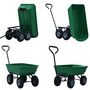 Voir la diapositive 4 : VIDAXL Chariot a main de jardin 300 kg 75 L Vert
