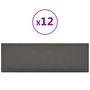 Voir la diapositive 2 : VIDAXL Panneaux muraux 12 pcs Gris 90x30 cm Similicuir 3,24 m²