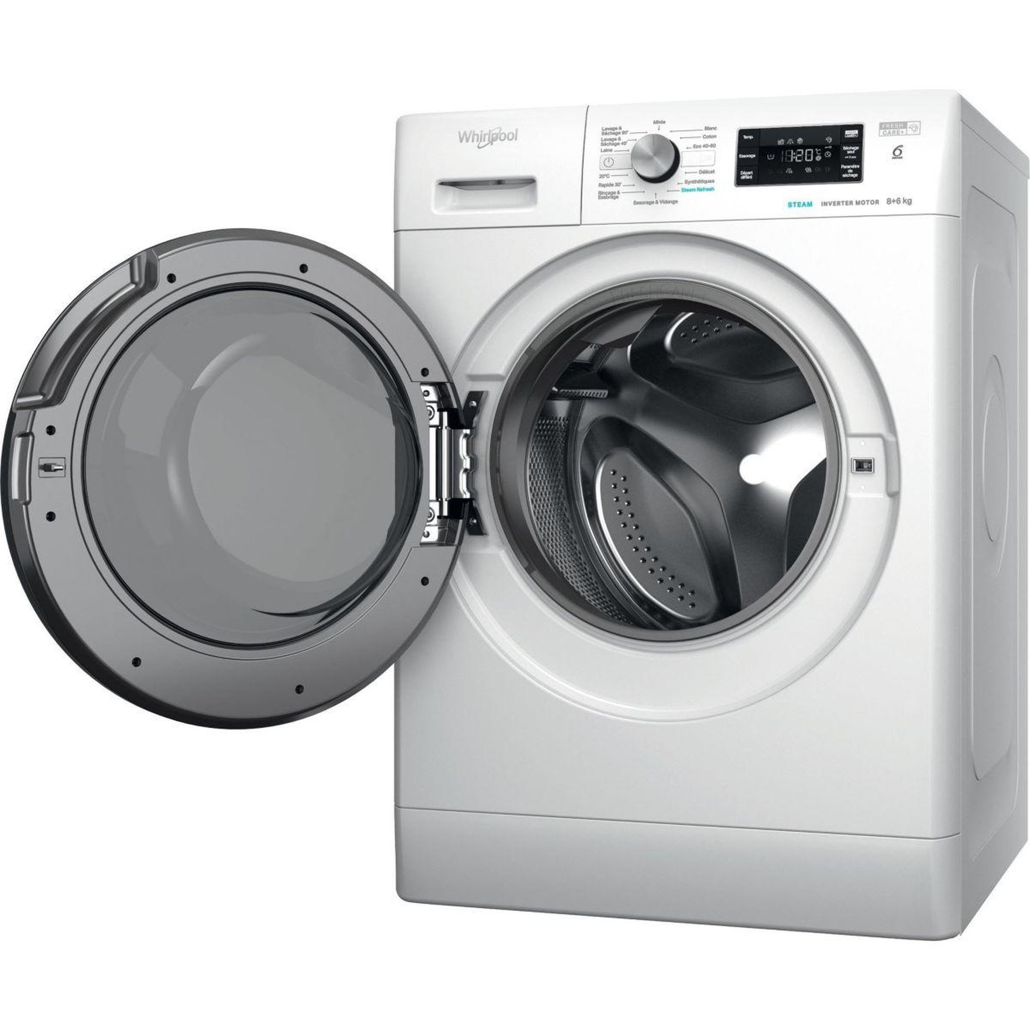Voir la diapositive 4 : Whirlpool Lave linge séchant hublot ffwdb864489bvfr