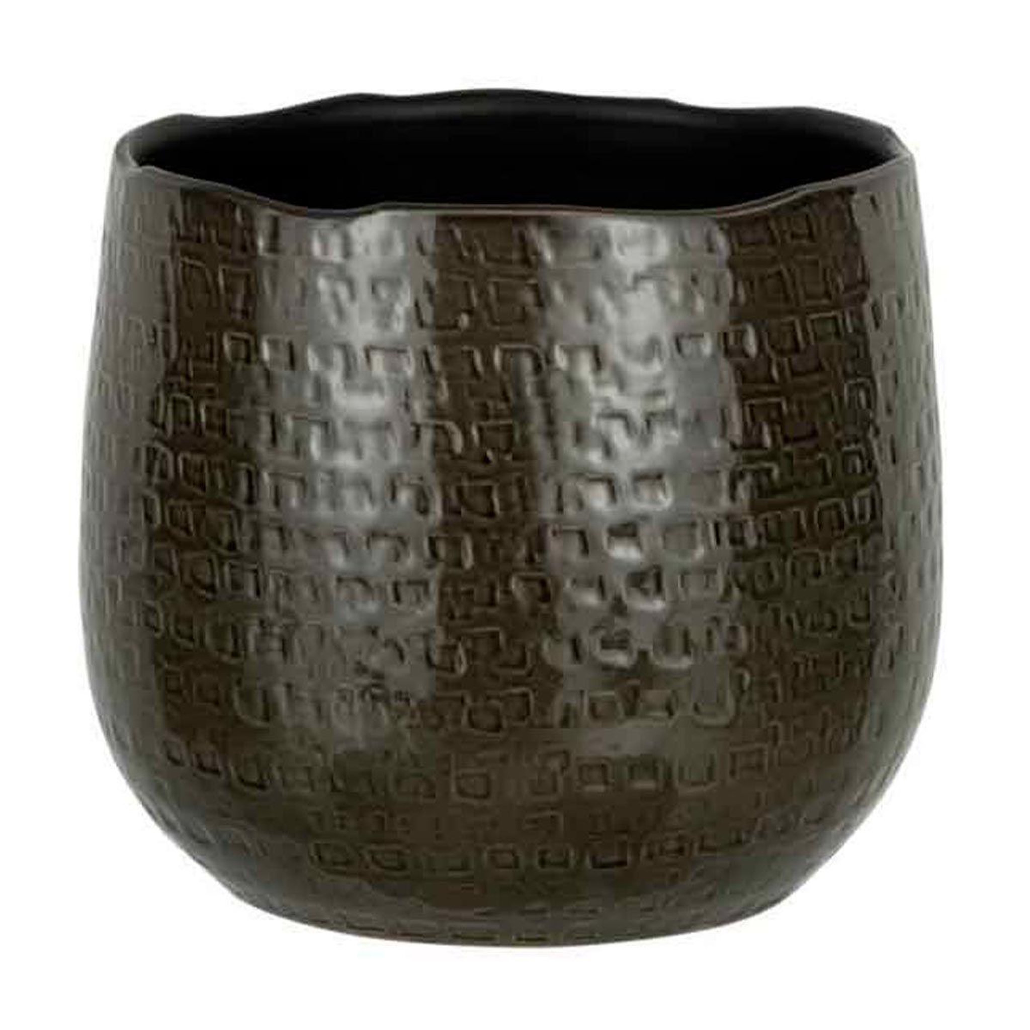 J-LINE Cache-pot en céramique  yuella  24cm gris