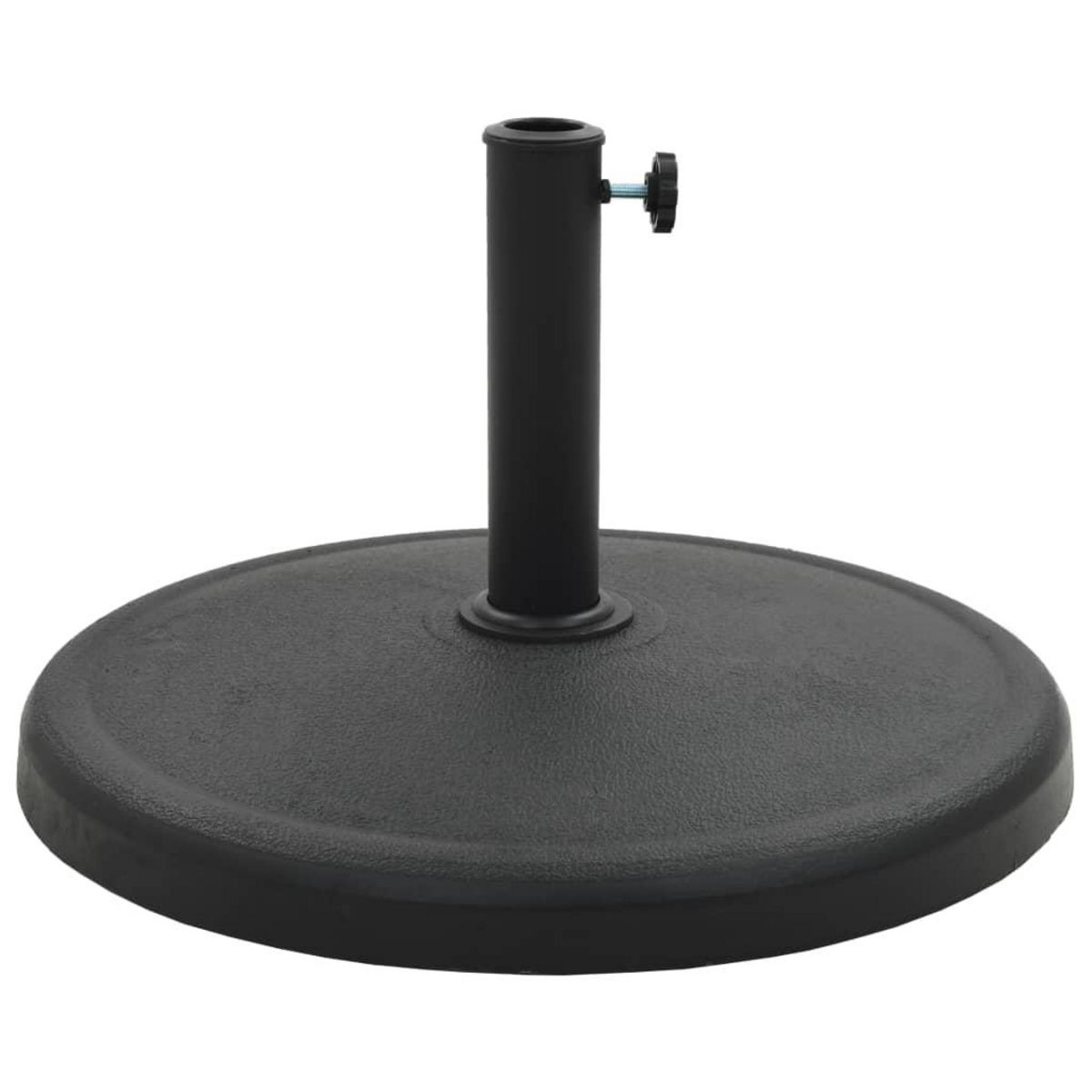 VIDAXL Socle rond de parasol Polyresine 19 kg Noir