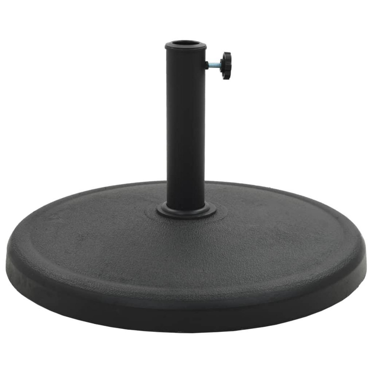 VIDAXL Socle rond de parasol Polyresine 19 kg Noir
