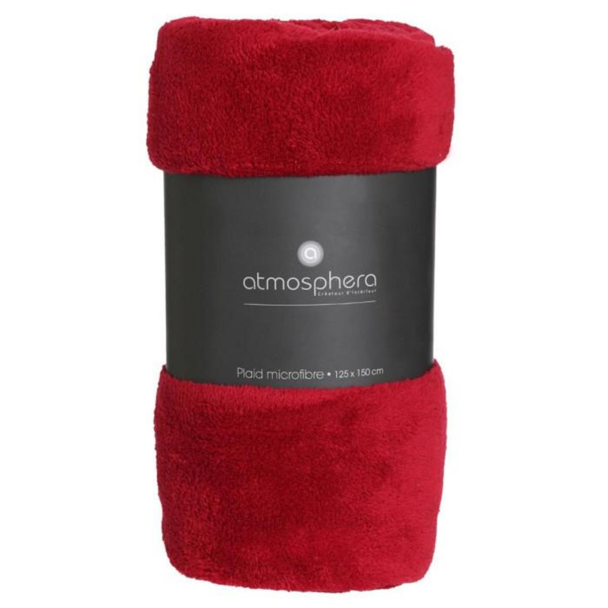 ATMOSPHERA Plaid Polaire  Microfibre  125x150cm Rouge