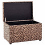 Voir la diapositive 1 : Paris Prix Coffre de Rangement  Motif Léopard  65cm Marron