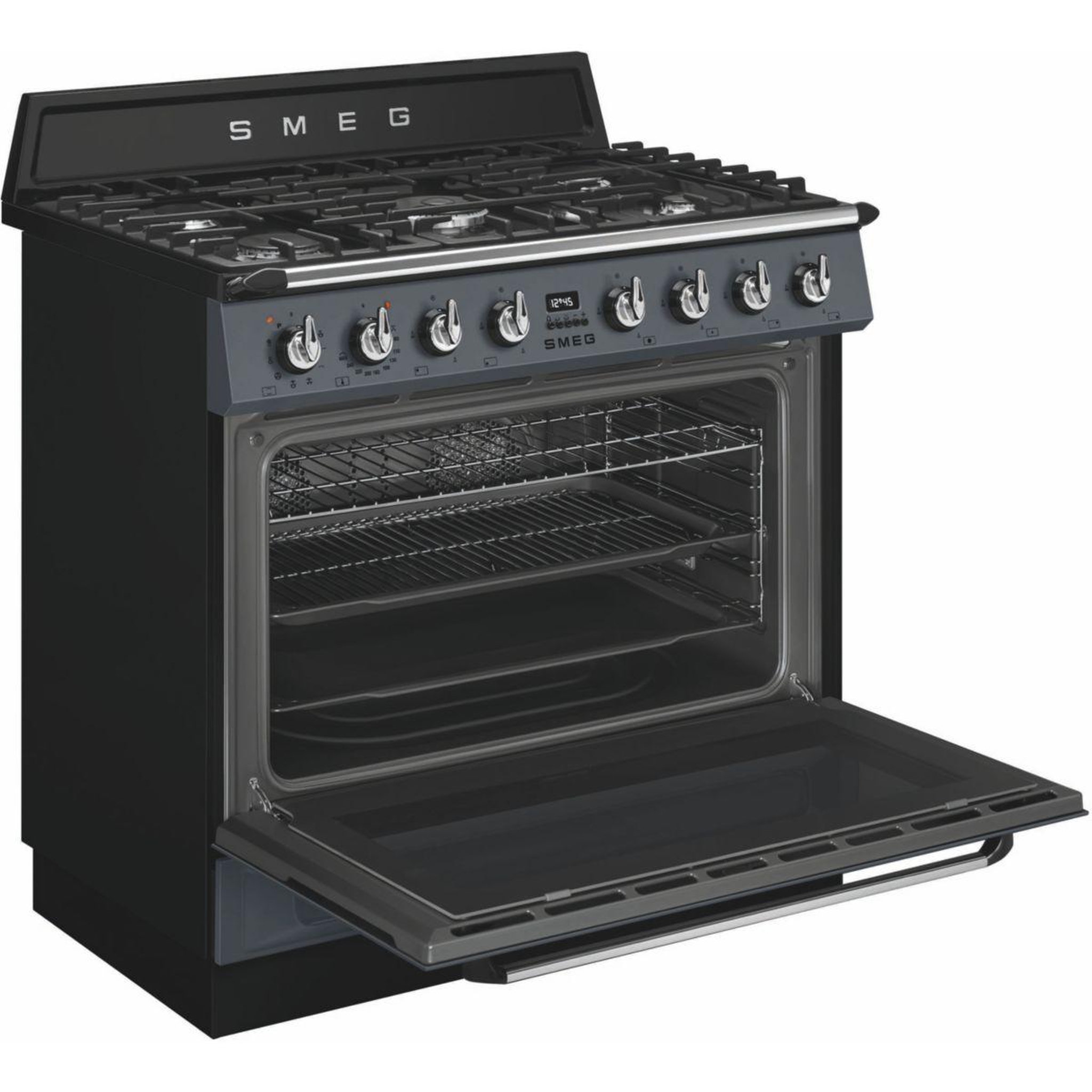Voir la diapositive 5 : SMEG Piano de cuisson gaz tr90gpgr