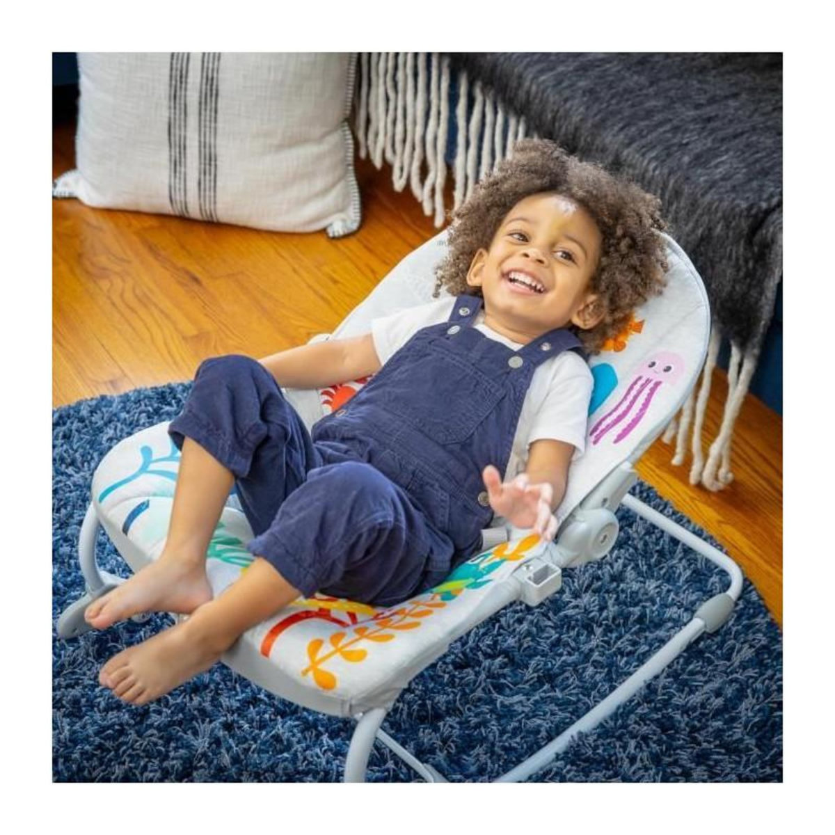 BABY EINSTEIN Transat balancelle - BABY EINSTEIN - Ocean Explorers Kick to It Opus Musical Infant to Toddler Rocker - Enfants de 0 a 30 mois