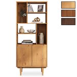 IDIMEX Buffet haut SIMONA H 188 cm en bois massif. Coloris disponibles : Marron