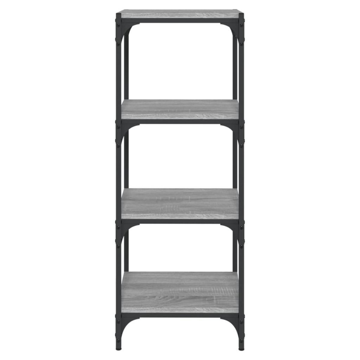 VIDAXL Bibliotheque Sonoma gris 40x33x100 cm Bois d'ingenierie acier