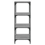 Voir la diapositive 5 : VIDAXL Bibliotheque Sonoma gris 40x33x100 cm Bois d'ingenierie acier