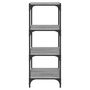 Voir la diapositive 5 : VIDAXL Bibliotheque Sonoma gris 40x33x100 cm Bois d'ingenierie acier