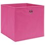 Voir la diapositive 2 : VIDAXL Boîtes de rangement 10 pcs Tissu intisse 28x28x28 cm Rose