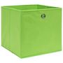Voir la diapositive 2 : VIDAXL Boîtes de rangement 4 pcs Tissu intisse 28x28x28 cm Vert