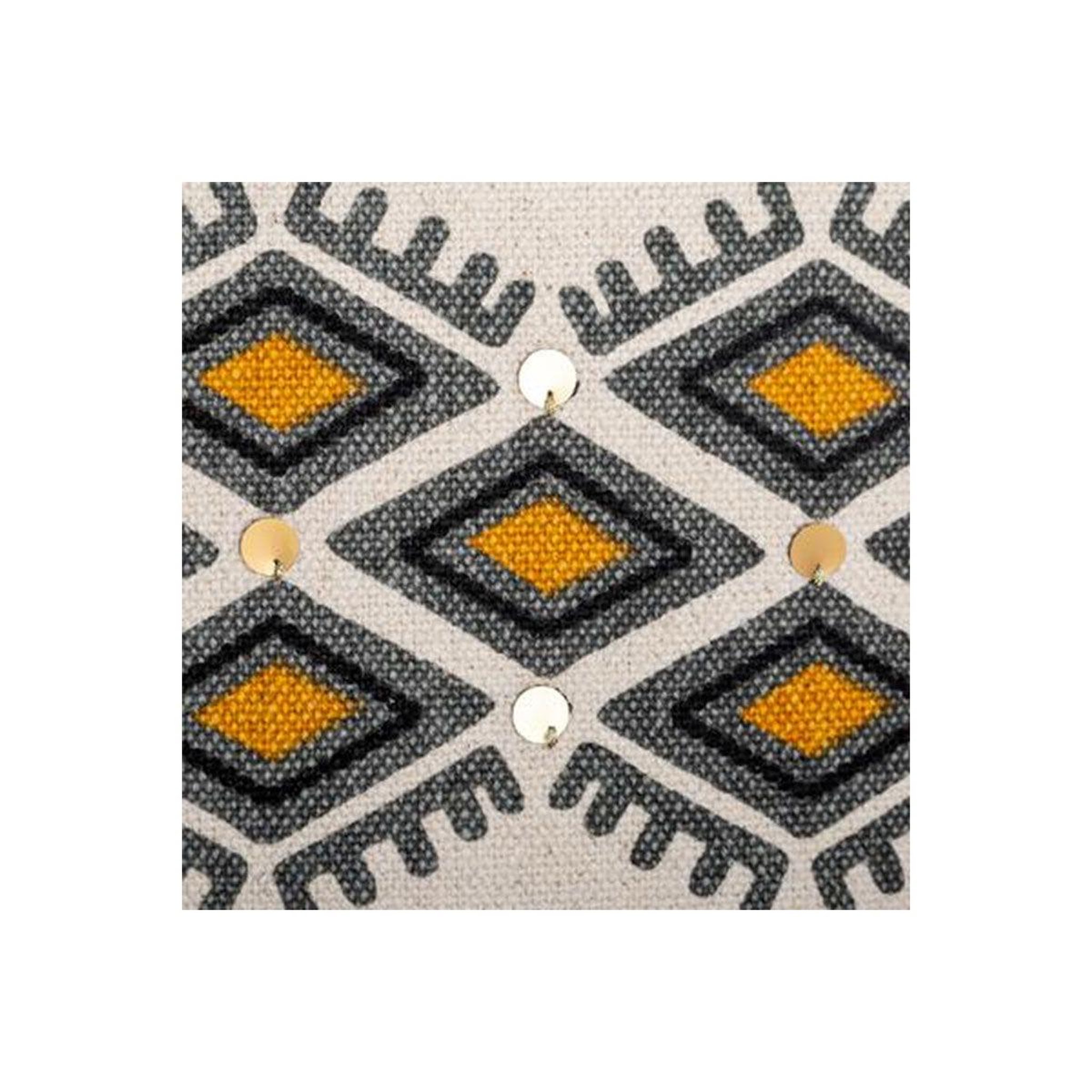 Voir la diapositive 4 : ATMOSPHERA Housse de coussin imprimé  aztèque  40x40cm beige