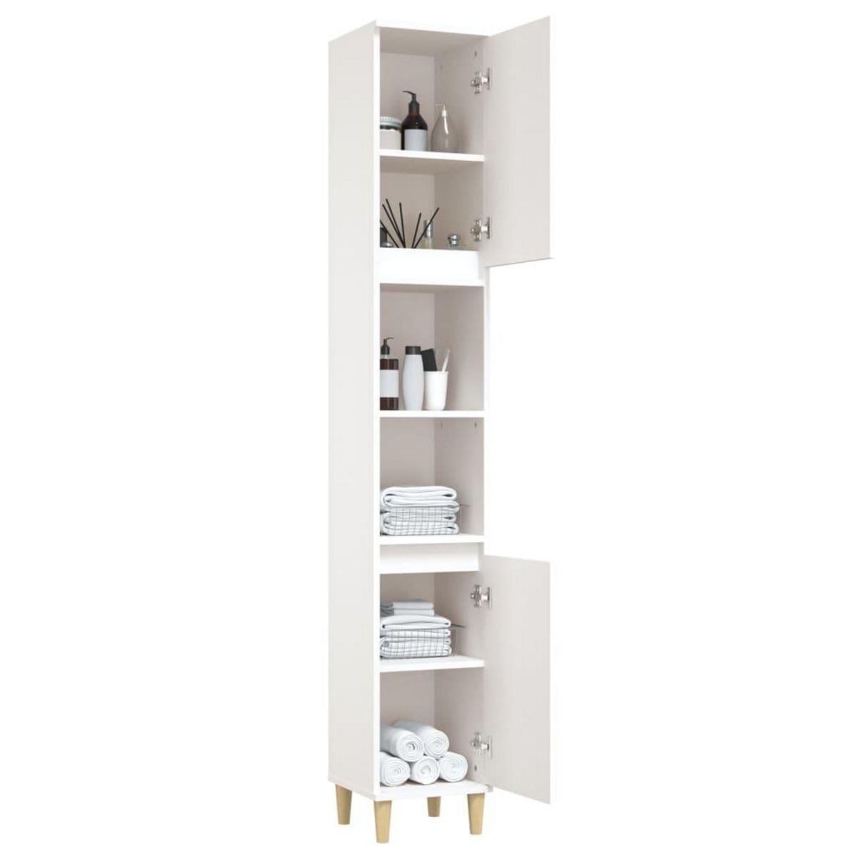 VIDAXL Armoire de salle de bain blanc 30x30x190 cm bois d'ingenierie
