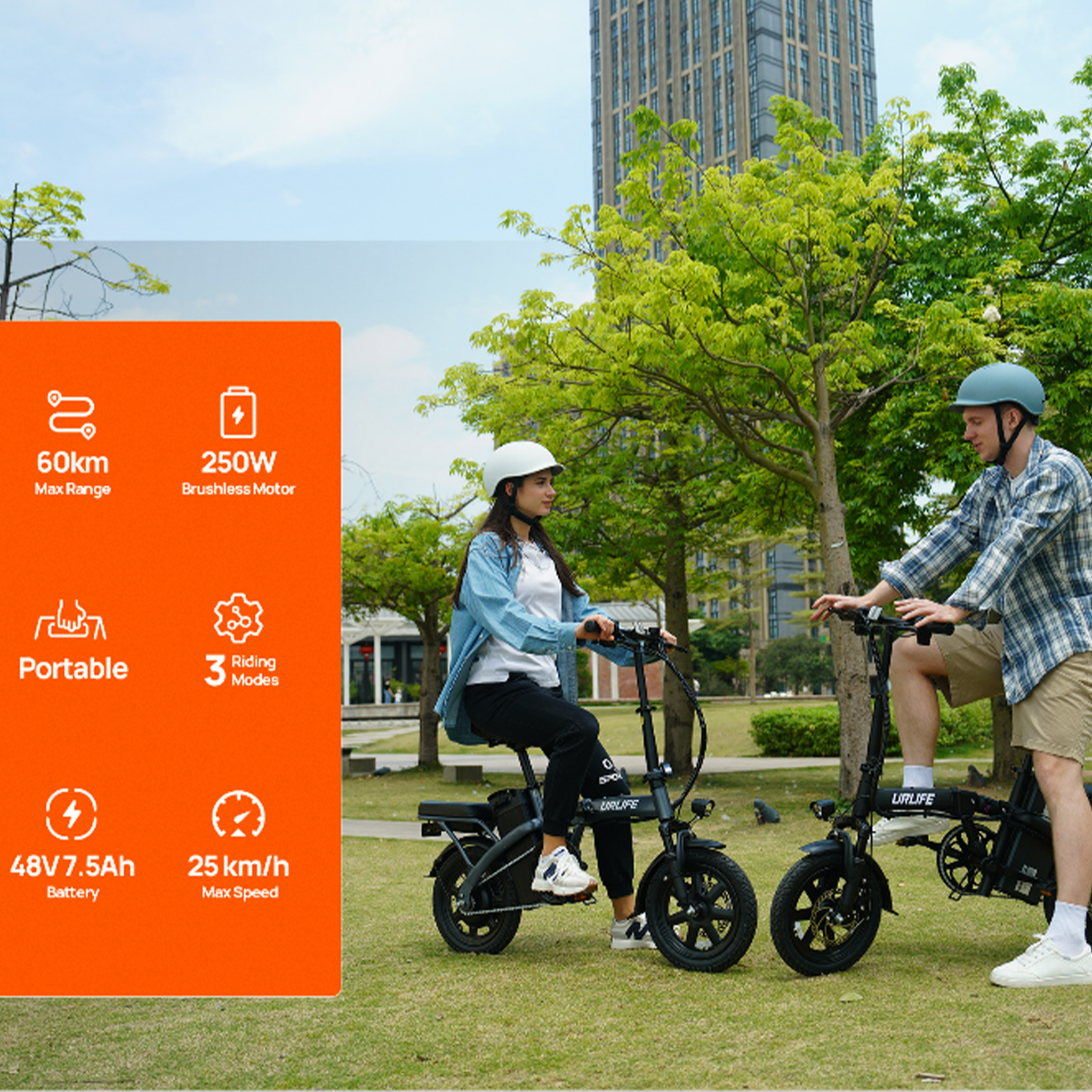 Voir la diapositive 3 : URLIFE Vélo électrique pliable urlife f1l