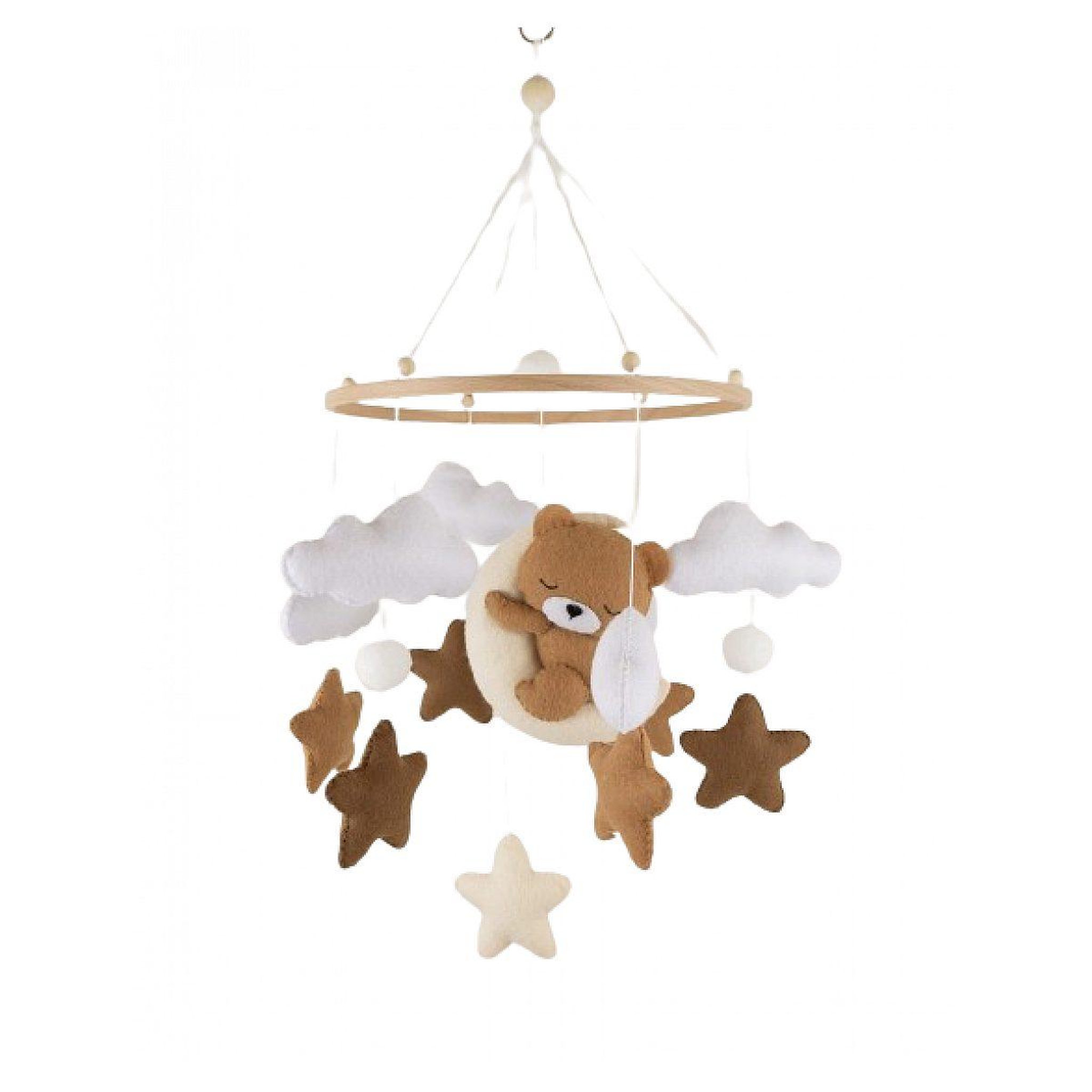 LITTLE LOUA Mobile bébé sleeping teddy fait main