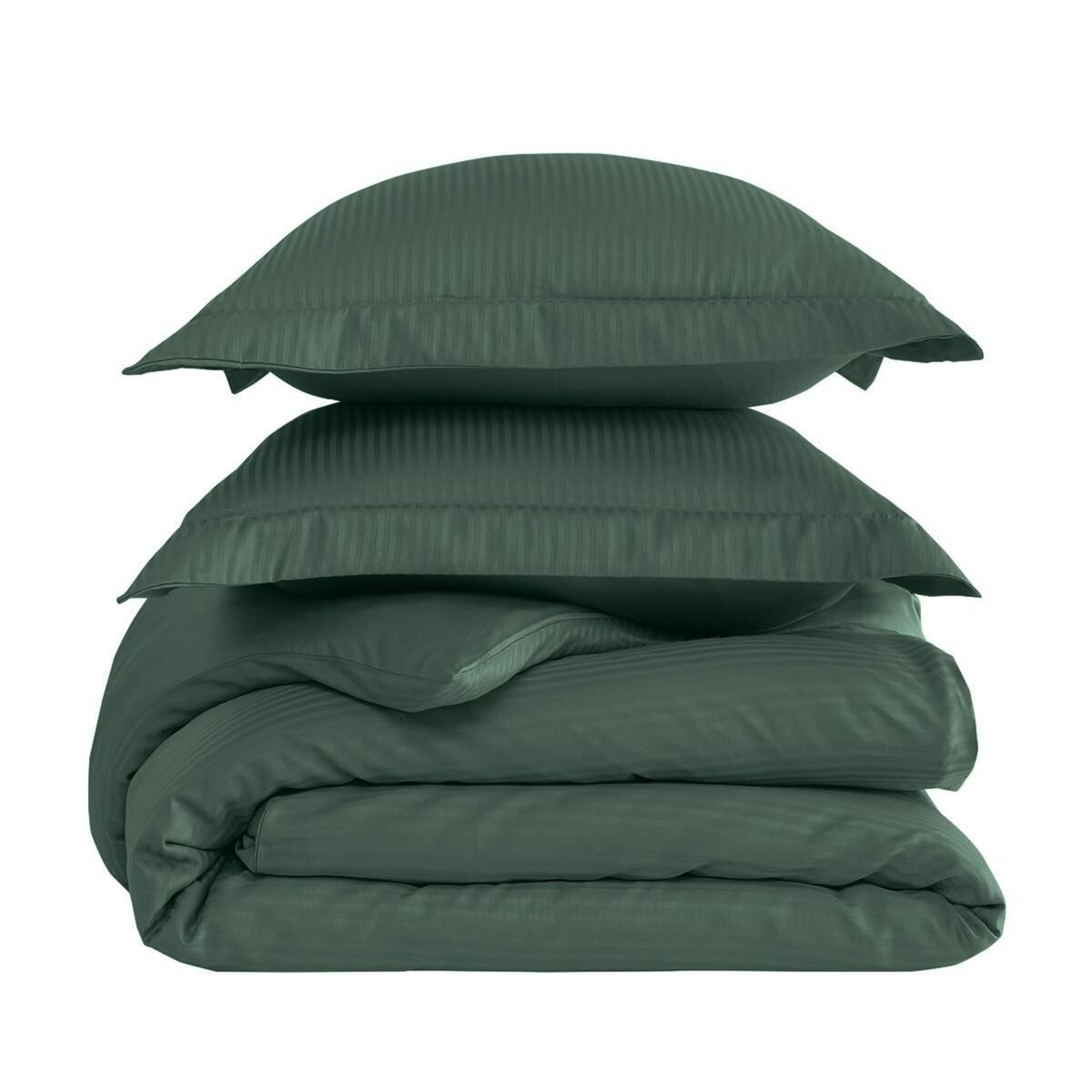 Sensei Maison Housse de couette rayée réversible satin de coton VERSALUXE