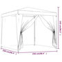 Voir la diapositive 6 : VIDAXL Tente de reception 4 parois laterales en maille 2,5x2,5 m Blanc