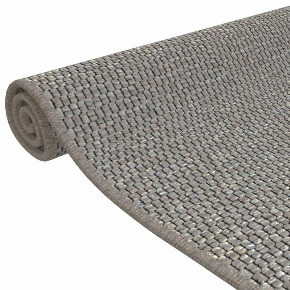 VIDAXL Tapis de couloir aspect sisal argente 80x150 cm