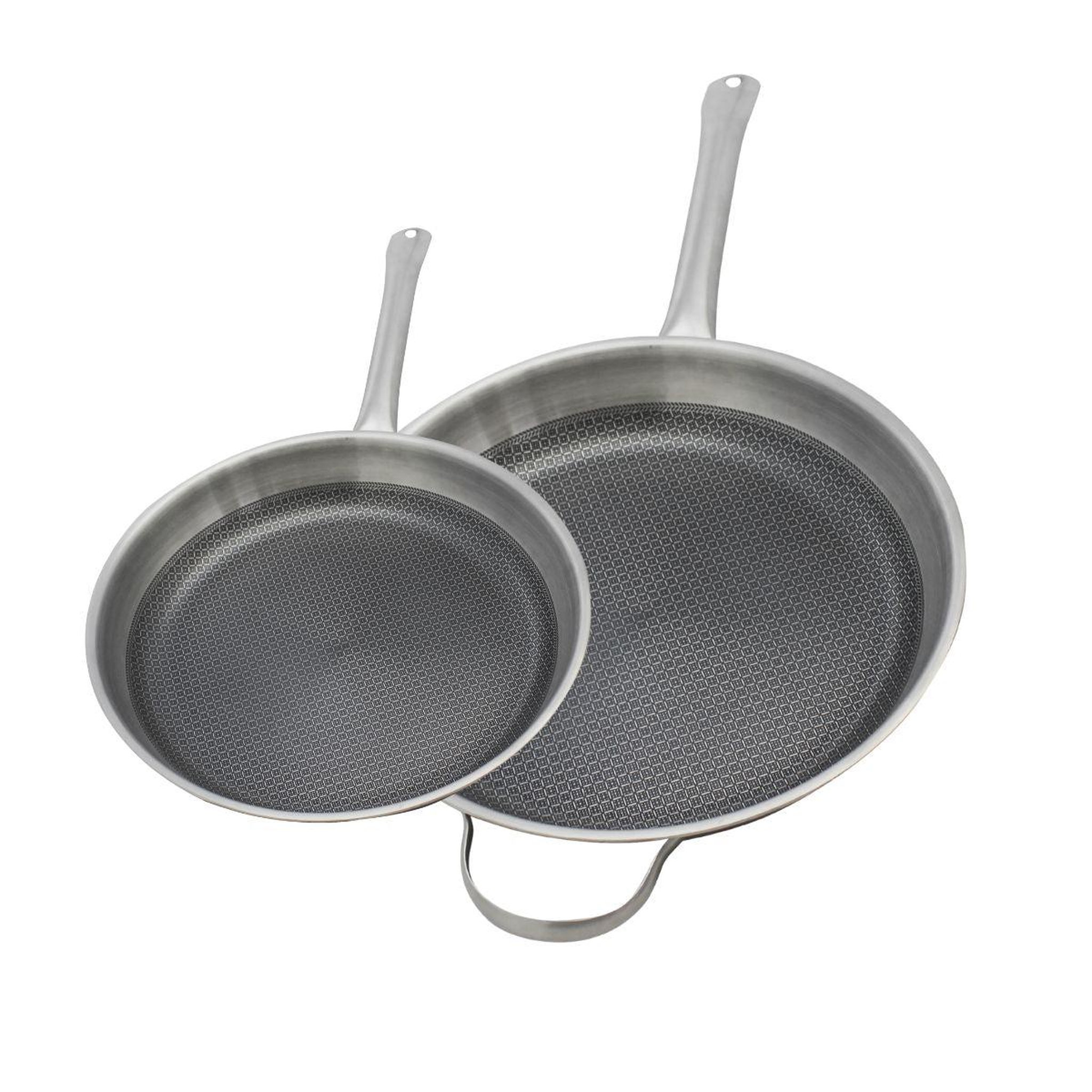ELO Ensemble de poêles de cuisson en inox elo relief solution 24 cm et 32 cm