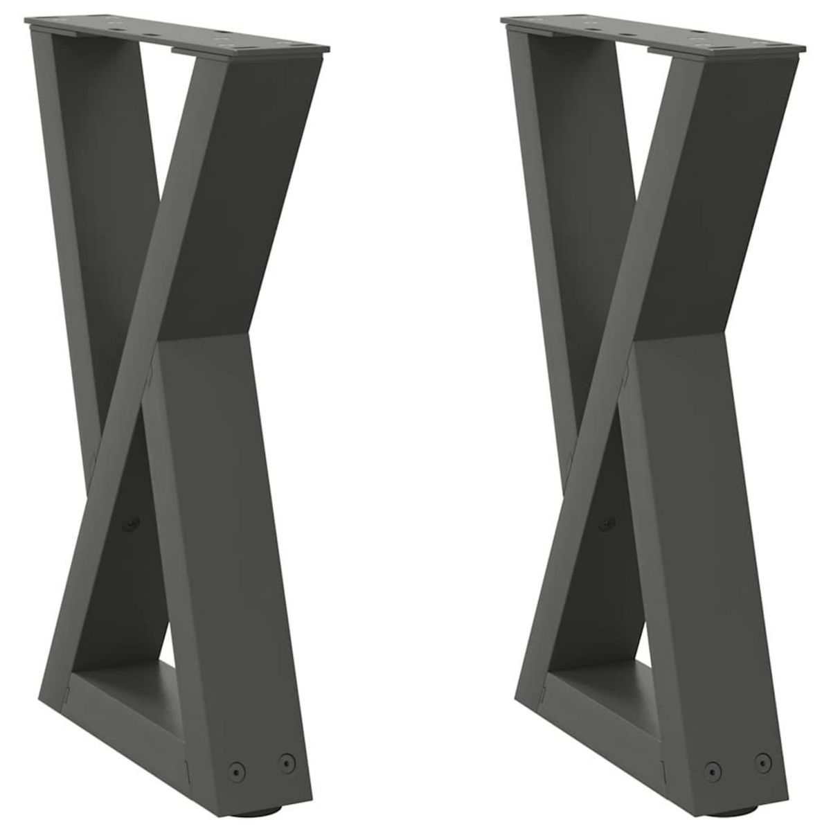 VIDAXL Pieds de table basse 2 pcs anthracite 28x(42-43,3) cm