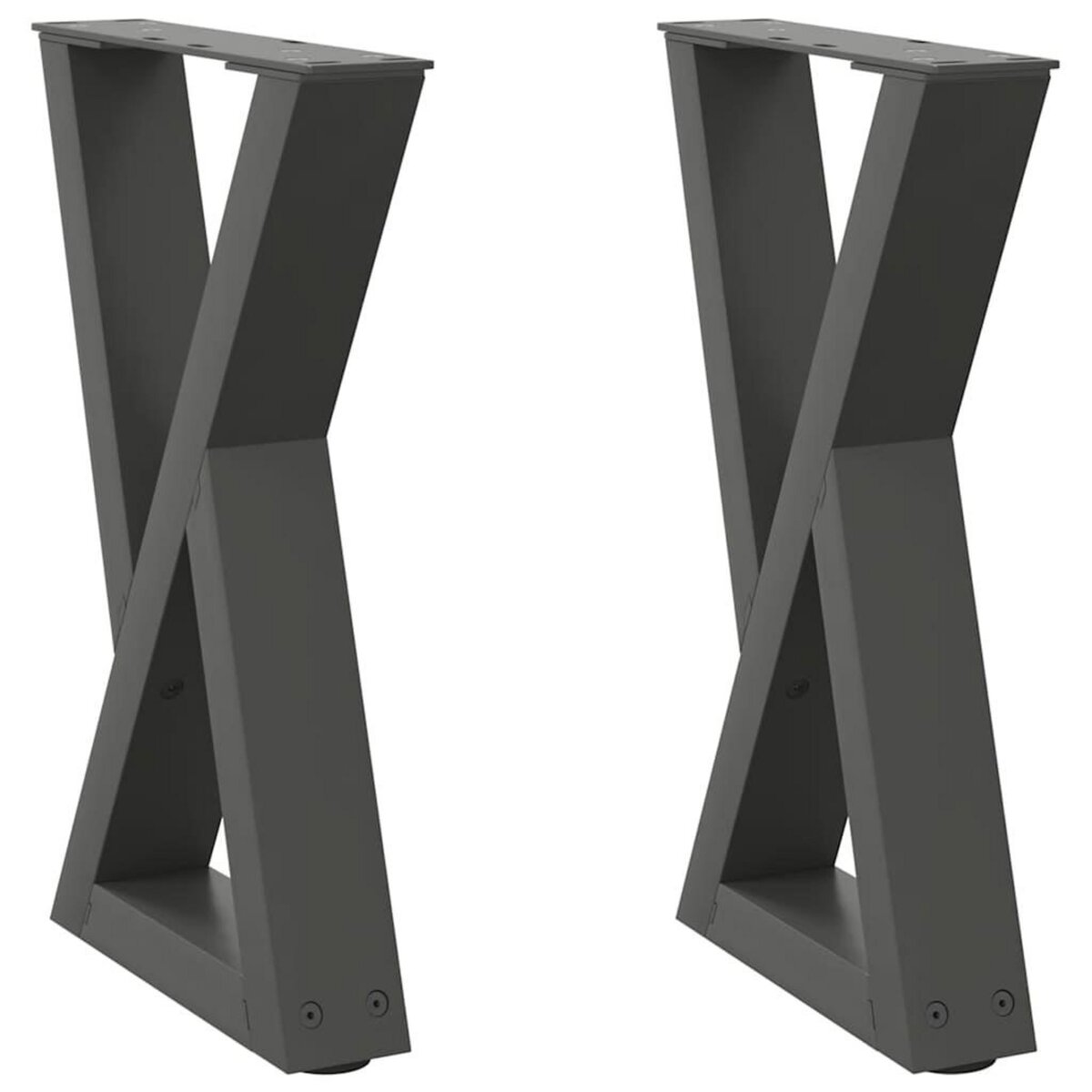 VIDAXL Pieds de table basse 2 pcs anthracite 28x(42-43,3) cm