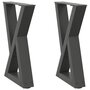 Voir la diapositive 2 : VIDAXL Pieds de table basse 2 pcs anthracite 28x(42-43,3) cm