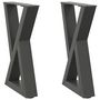Voir la diapositive 2 : VIDAXL Pieds de table basse 2 pcs anthracite 28x(42-43,3) cm
