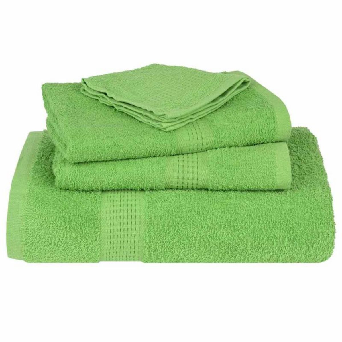 VIDAXL Serviettes 2 pcs vert pomme 100x200 cm 360 g m² 100% coton