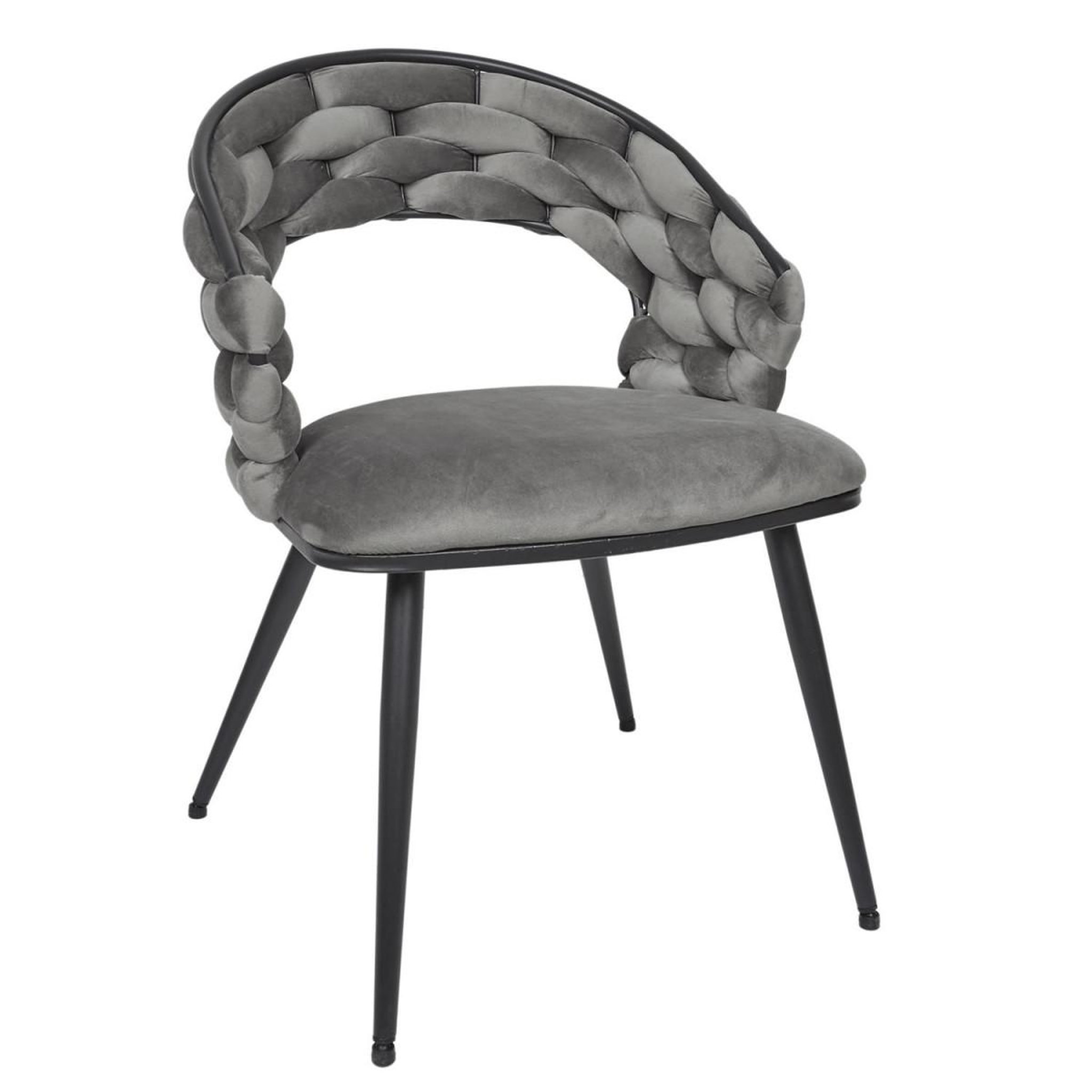 Voir la diapositive 2 : The Home Deco Factory Lot de 2 chaises design  salyer  82cm gris